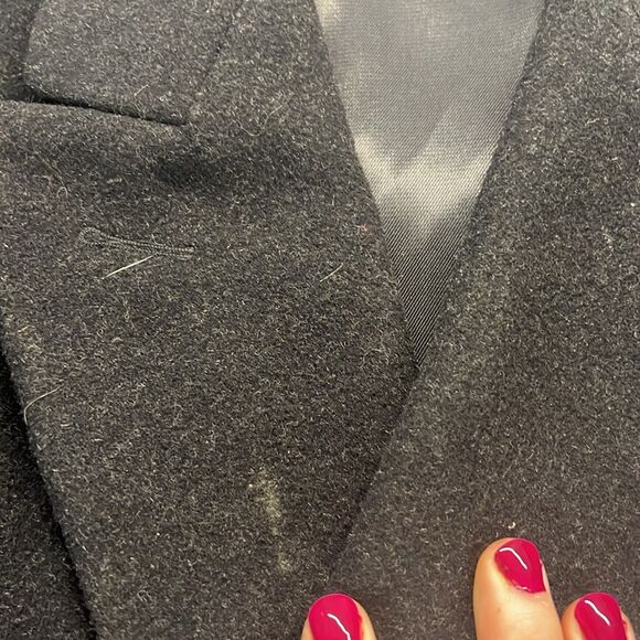 Trade Mark Vintage Long Trench Coat Wool Cashmere Blend Size 44R - Picture 3 of 13